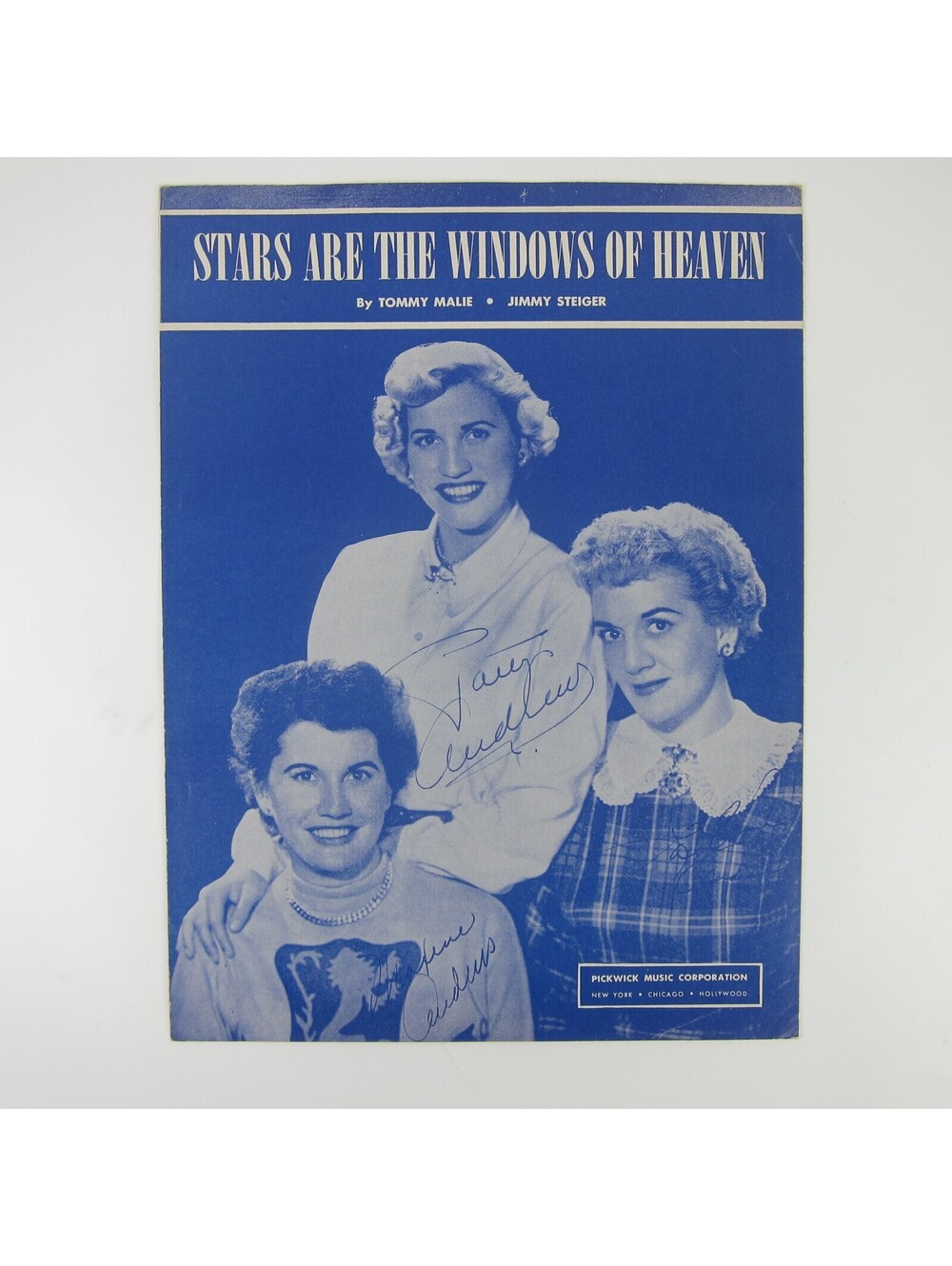Sheet Music Stars Are The Windows Of Heaven Andrews Sisters Vintage 1926